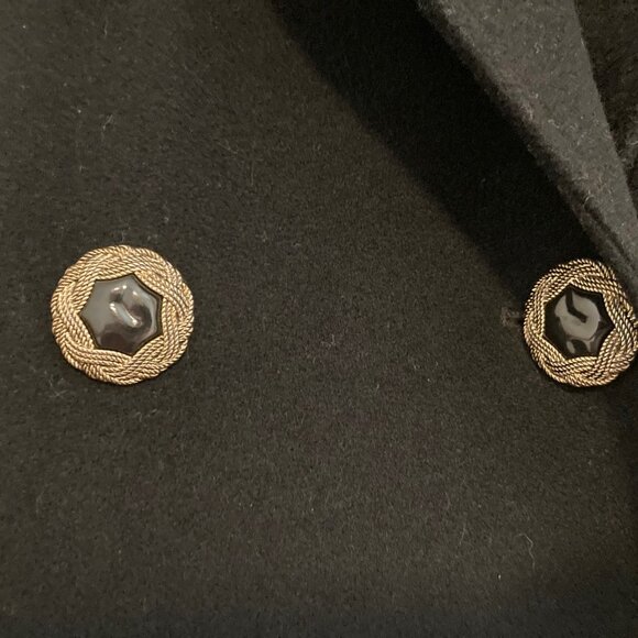 Ladies Braefair Black Wool Winter Dress Coat Size 4/6 - Picture 3 of 7